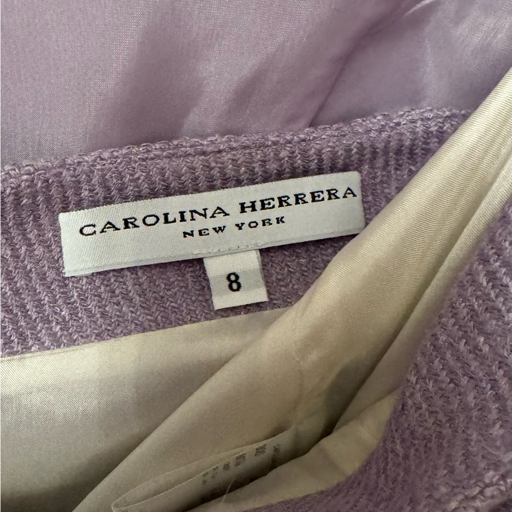 Carolina Herrera Lavender Blazer with Striped Belt - Picture 4 of 5